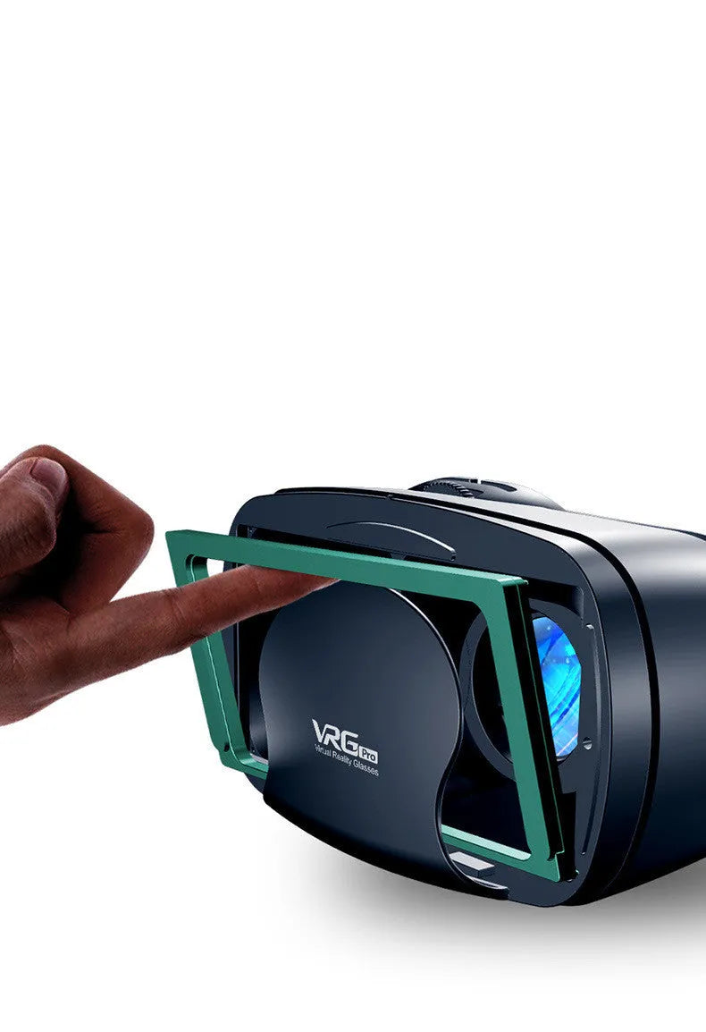 VRGPRO+ all-in-one mobile phone 3D cinema VR glasses with blue lens and ABS head-mounted design
