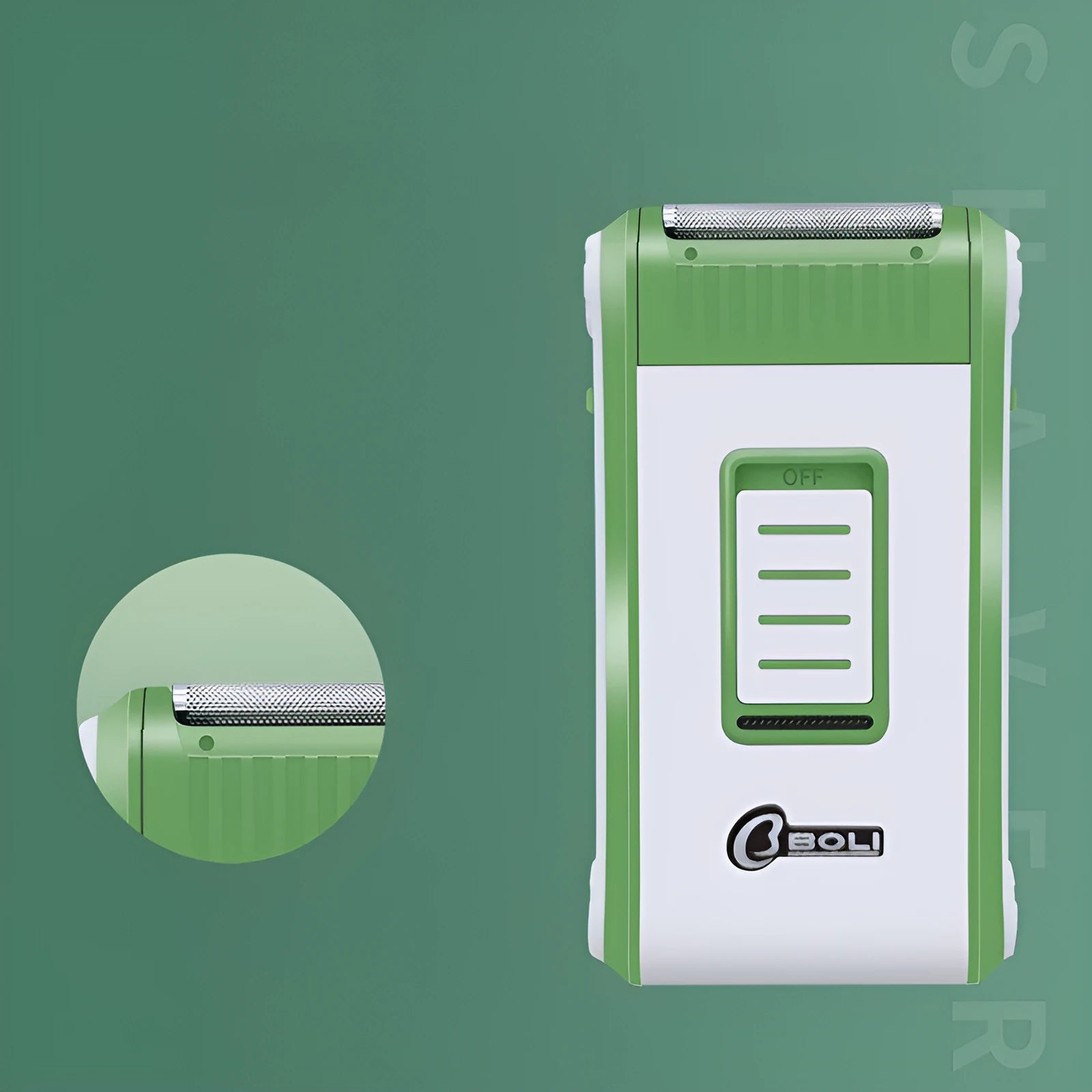 L2 model electric shaver with a black reciprocating head and double-layer net on an ABS plastic body.