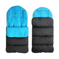 Universal fleece footmuff for pushchair and buggy in black red, one size fits all, foot cover for pram
