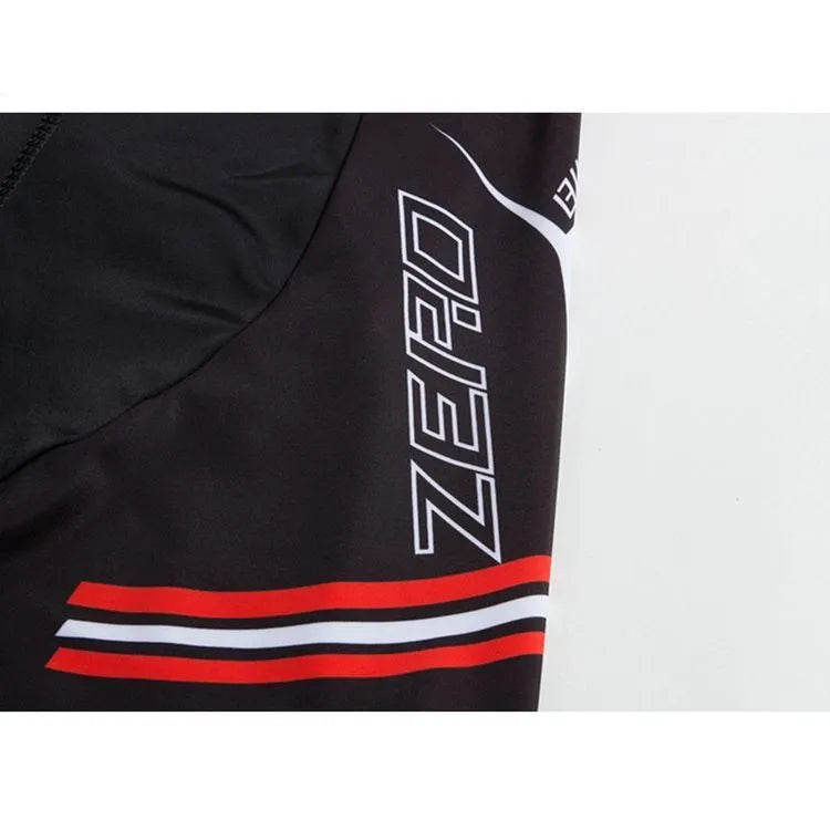 Men's black quick-dry cycling shorts with silicone padded insert for long distance riding