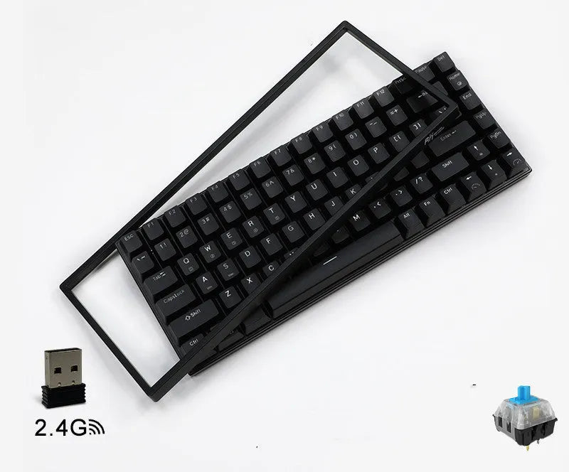 84-key wireless mechanical keyboard with white backlighting and USB-C port