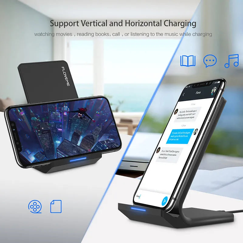 Universal Qi wireless fast charger board in white compatible with Apple Samsung and GM phones