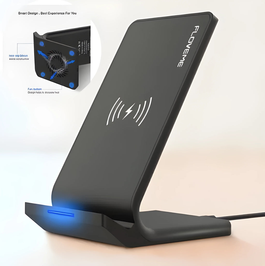 Universal Qi wireless fast charger board in white compatible with Apple Samsung and GM phones