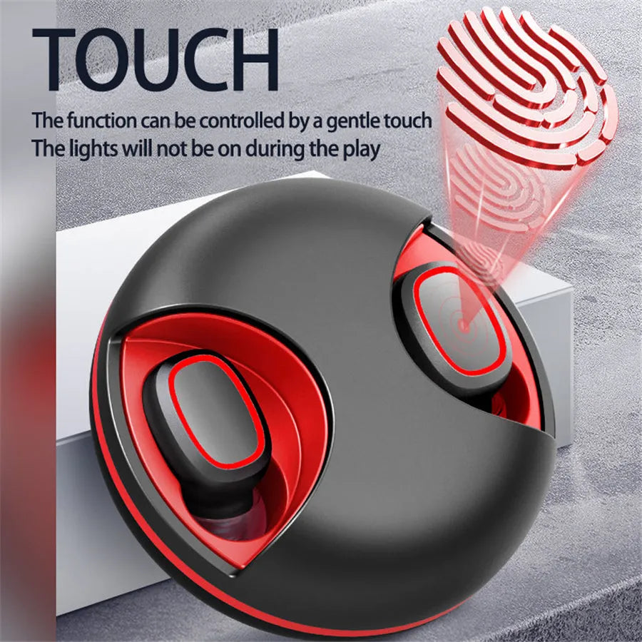 Private Mode binaural wireless Bluetooth headset with 10 metre range, stereo earplug design, black white black red options