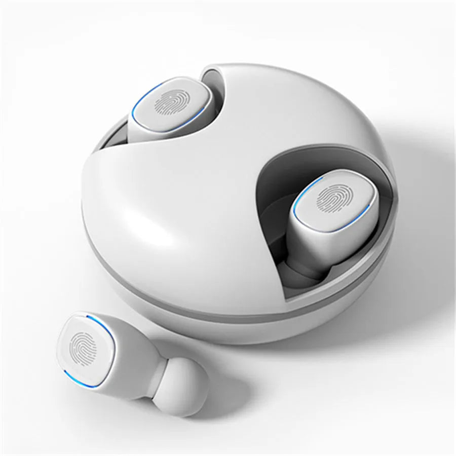 Private Mode binaural wireless Bluetooth headset with 10 metre range, stereo earplug design, black white black red options