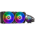 Kirin 240 ARGB CPU water cooling radiator with fan mounted on copper-aluminium fins