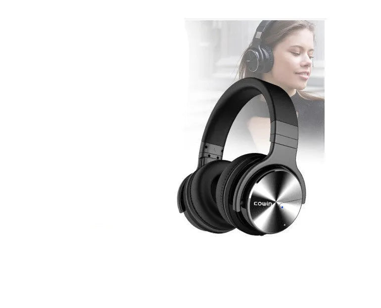 Kayo Cowin E7-Pro ANC active noise cancelling Bluetooth headphones in red, pink, black, and white colours.