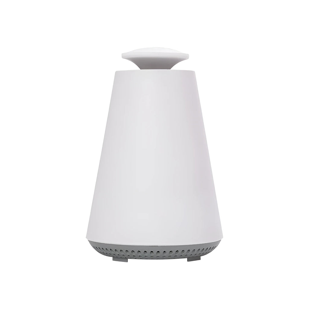 Photocatalyst mosquito lamp in ivory white with USB cord on a desk