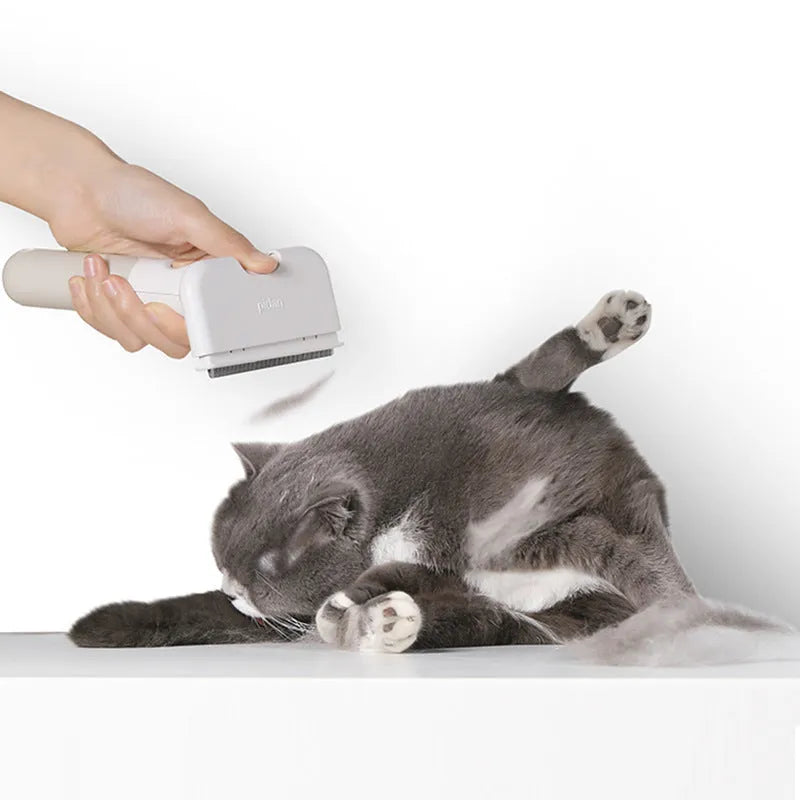 Pet comb hair removal brush with five modes, ABS body and PP roller for cats and dogs
