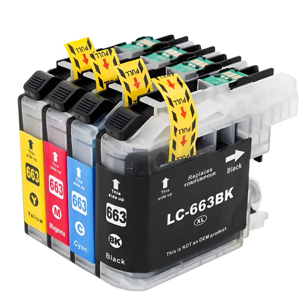 Brother LC663BK LC665 663 ink cartridge set with black 20ml and colour 10ml cartridges for MFC-J2320