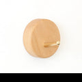 Beech wood brass wall hook with adhesive-free mounting system in multiple shapes