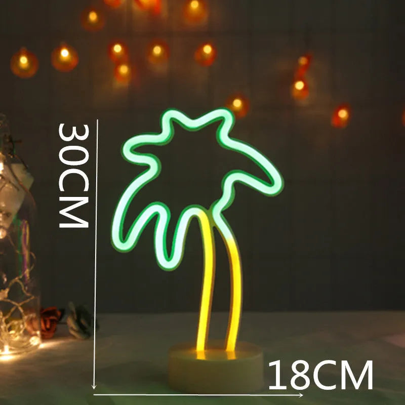 Green neon light sign with USB or battery power option for proposal arrangement and romantic confession displays