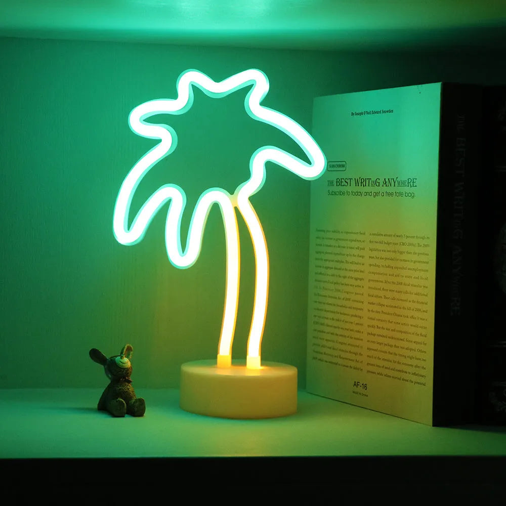Green neon light sign with USB or battery power option for proposal arrangement and romantic confession displays