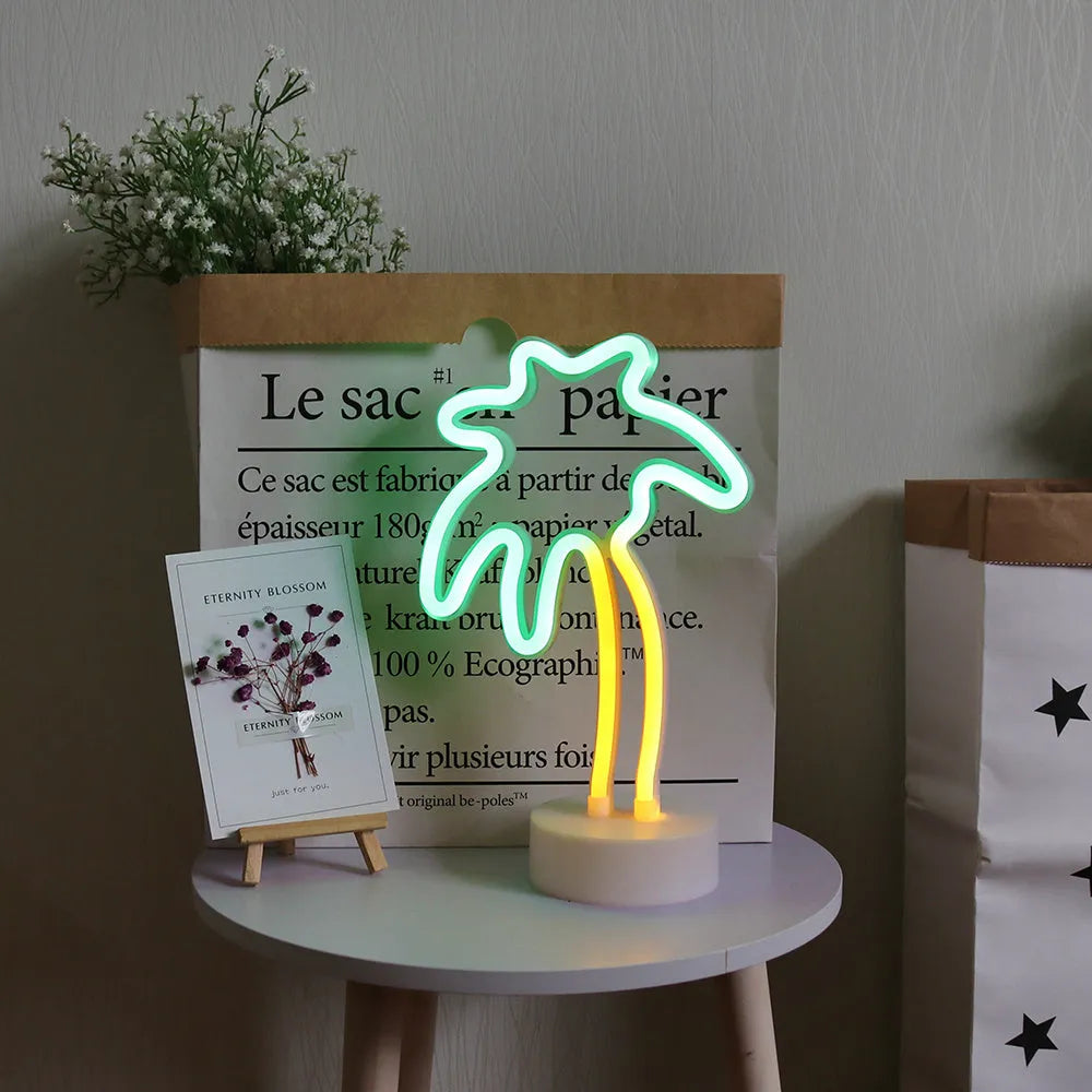 Green neon light sign with USB or battery power option for proposal arrangement and romantic confession displays