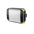 Green rechargeable camping light with USB power bank function and adjustable brightness