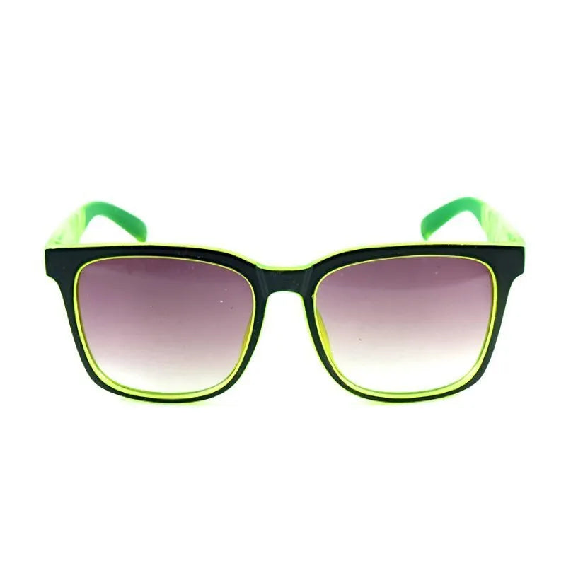Square Kids Sports Sunglasses PC Frame AC Lens Strong Construction C1 Black C2 Green C3 Red C4 Orange C5 Yellow-Green C6 Blue Unisex Style