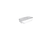 Rectangular PET egg storage box in transparent plastic, 31.4x14.3x7.7cm, for fridge shelf