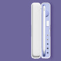 Hard protective travel case for Apple Pencil 1st and 2nd generation in purple, green, black, and blue.
