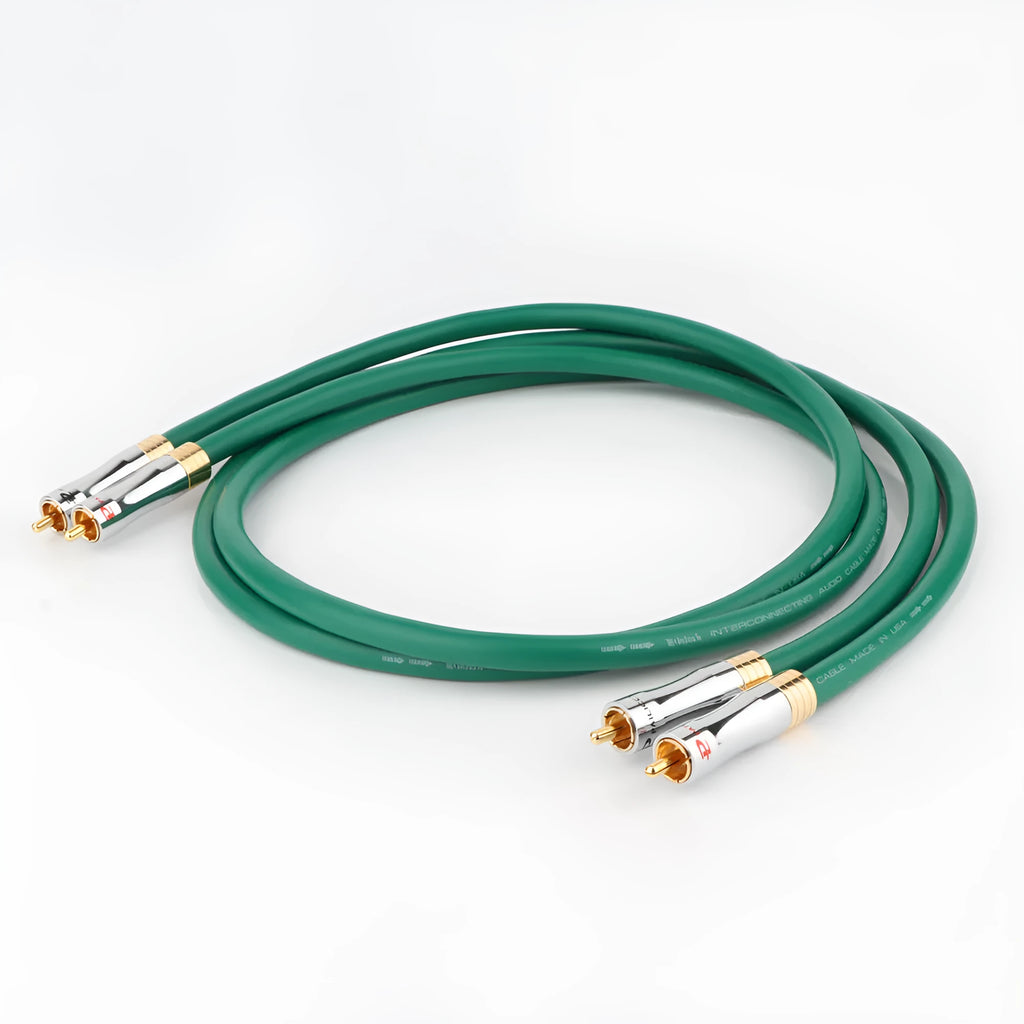 4-core copper silver-plated audio interconnect cable with RCA connectors in various lengths