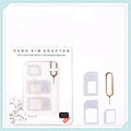 Black PVC SIM card holder with four-in-one conversion for mobile phone card protection