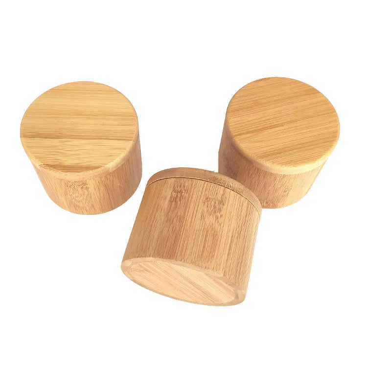 Bamboo seasoning box and spoon for solid spices, 9x7cm size with custom logo option.