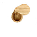 Bamboo seasoning box and spoon for solid spices, 9x7cm size with custom logo option.