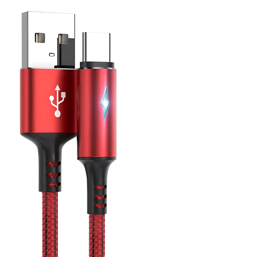 Black Lightning to USB charging cable for iPhone with 1.2m length on a white background.