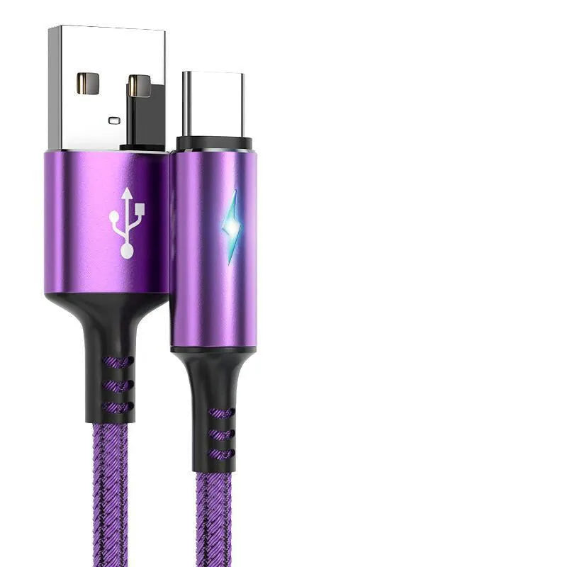 Black Lightning to USB charging cable for iPhone with 1.2m length on a white background.