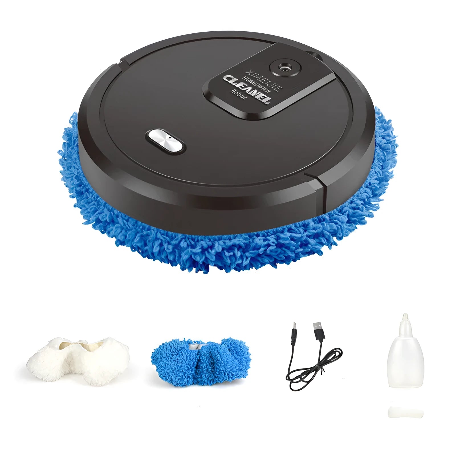 Automatic sweeping and mopping robot cleaner with button controls and multiple colour options