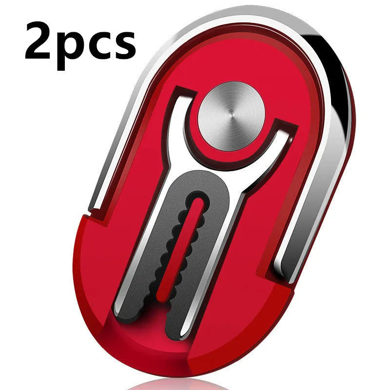 Universal car mobile phone bracket with adjustable ring, flexible gooseneck arm, and suction cup base in multiple colours.