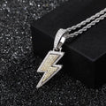 MATHALLA hip hop pendant necklace micro-inlaid zircon geometric copper unisex gold finish