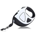 Retractable dog leash with LED night safety light, anti-slip handle and 3m or 5m telescopic length