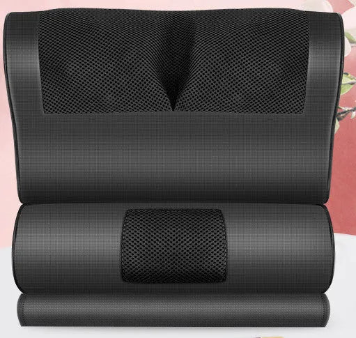 Cervical spine massage pillow with 8 massage heads, 3 gears, infrared physiotherapy and AC power for neck, waist and back