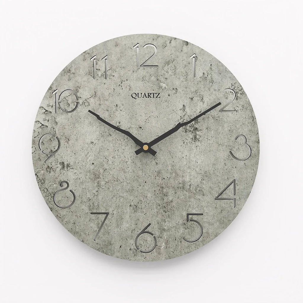 Modern grey European style wall clock for living room decor