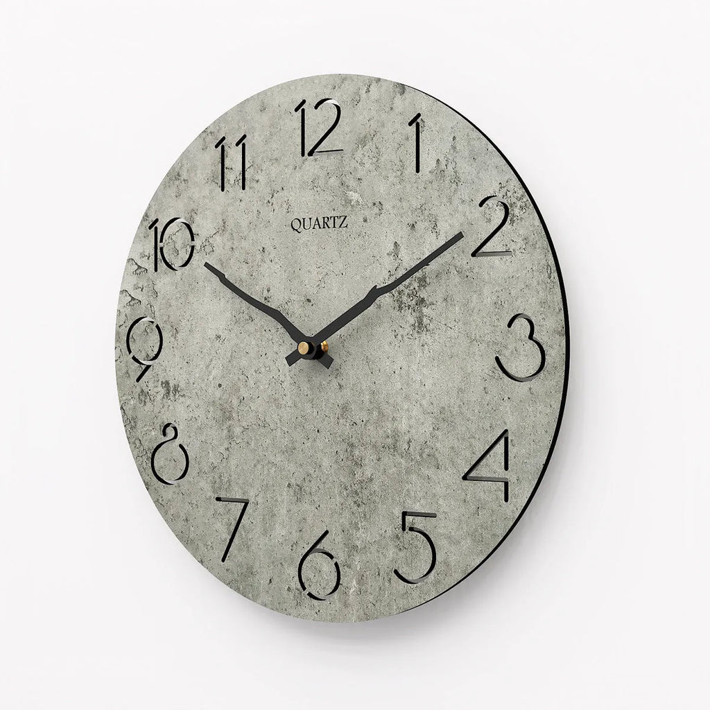 Modern grey European style wall clock for living room decor