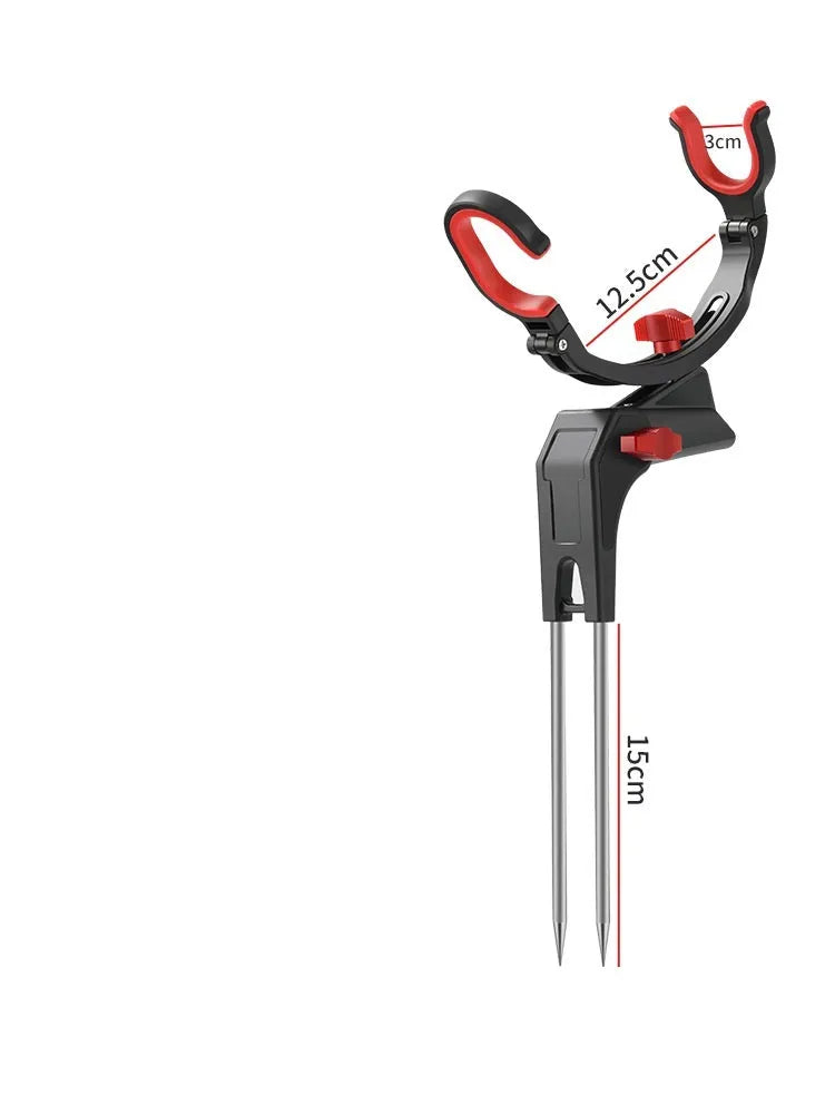 360 degree adjustable fishing rod holder with stainless steel spikes for beach or lake fishing