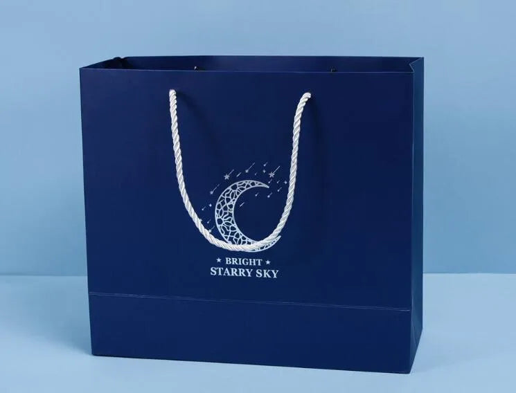 Three-dimensional stationery gift box with Lucky Reindeer design, paper construction, available in Blue and Pink colours