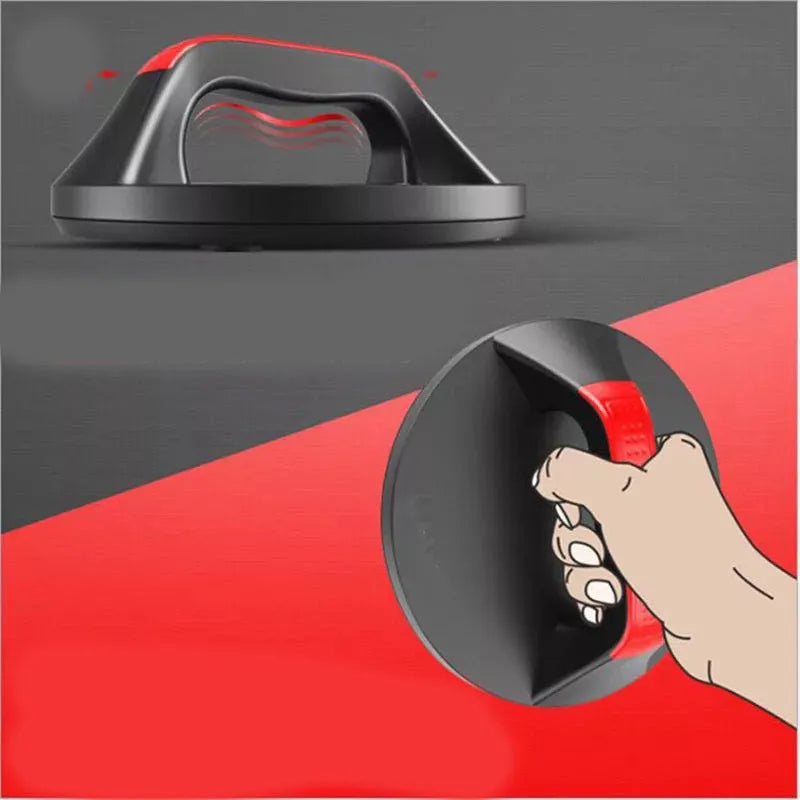 Push-up stand with ABS plastic frame and EVA padding in black and blue, non-rotatable version