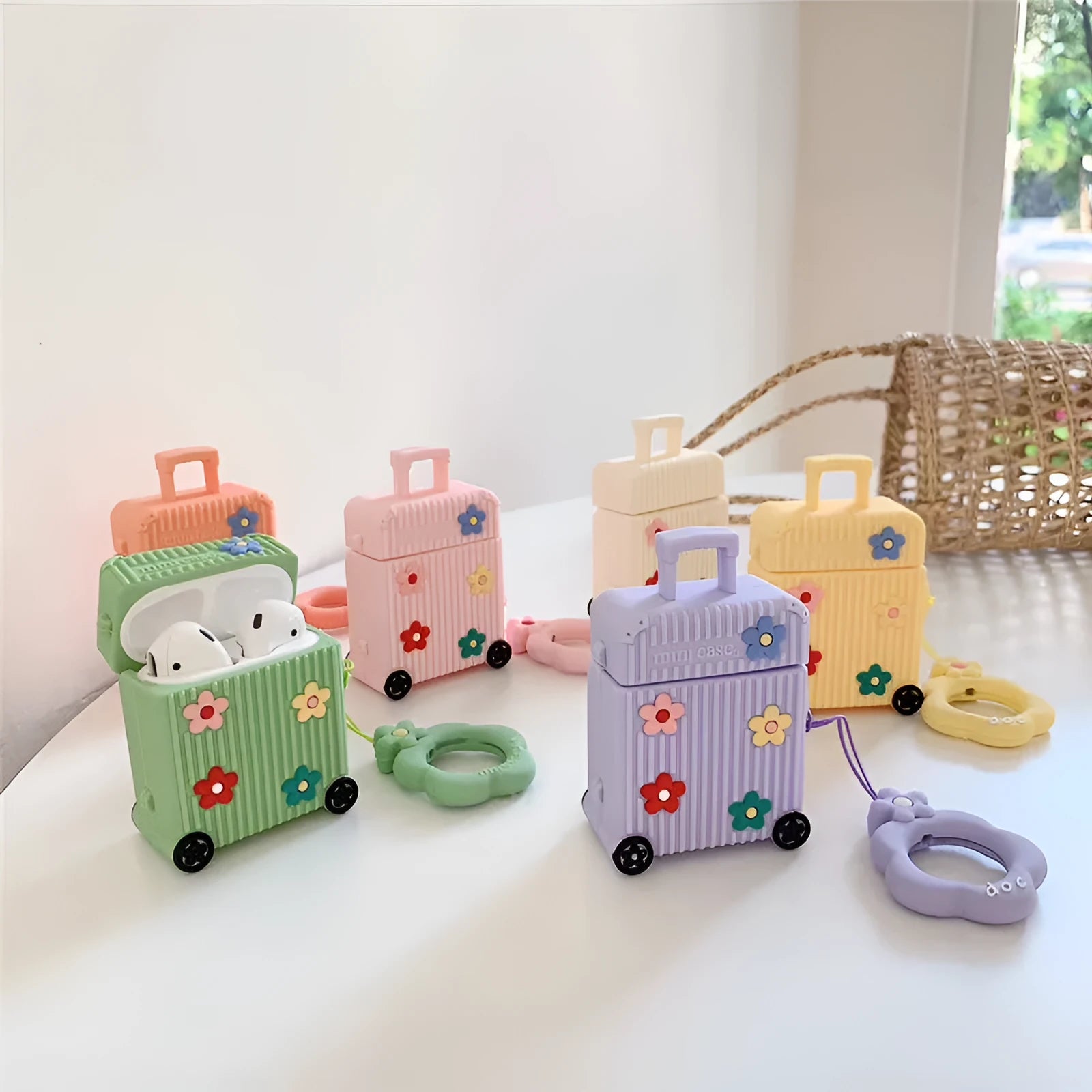 Silicone flip cover for Apple AirPods in multiple colour options