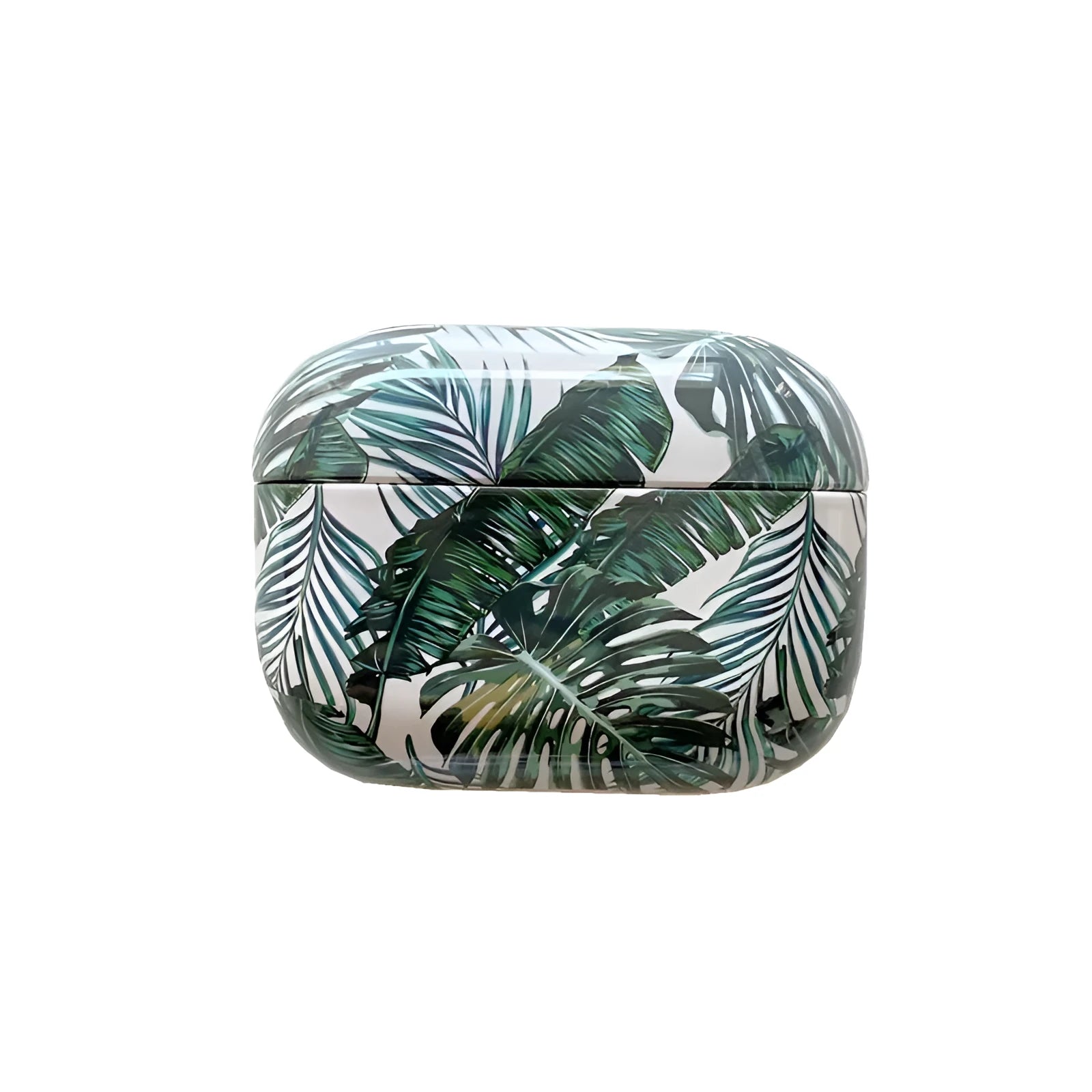 Blue TPU earphone case with banana leaf design for Apple AirPods Pro.