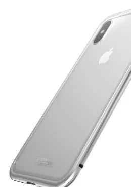 Suntaiho magnetic adsorption iPhone case with tempered glass back in multiple colour options