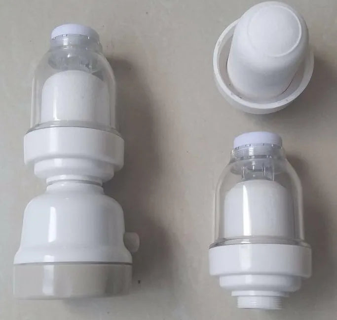 White and grey ABS faucet booster shower with 3-mode spray and 360-degree rotation for round taps