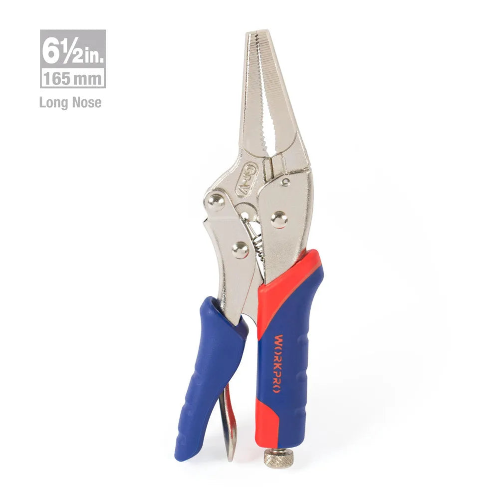 7-inch curved pliers made of chrome vanadium alloy steel with 180mm total length and 51mm maximum opening
