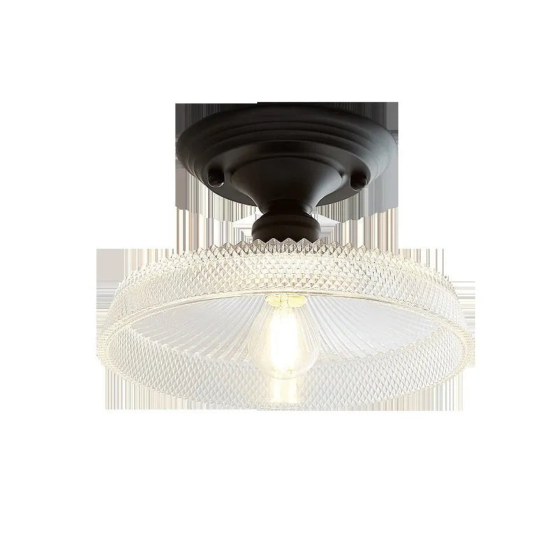 American retro single-head glass pendant ceiling lamp with 220V voltage