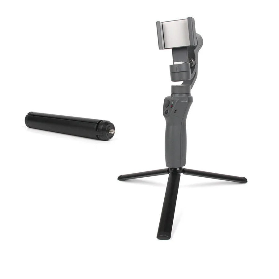 Black aluminium alloy tripod and handheld stabiliser for Apple iPhone mobile phones