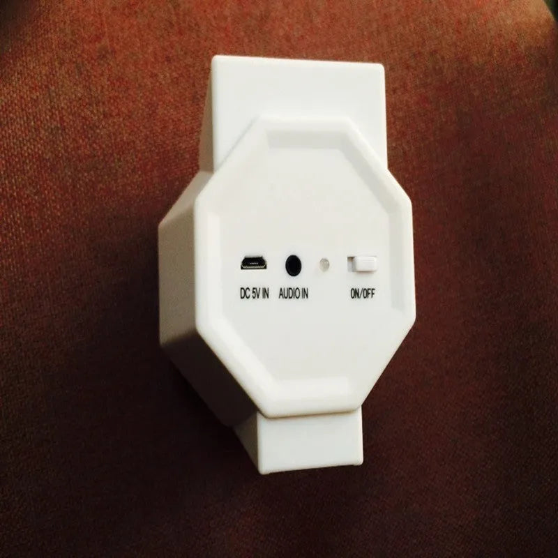 Smart Magnetic Induction Resonance Speaker in black, 15.5x12.5x11cm, with USB charging port