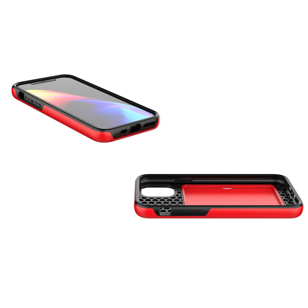 Solid colour mobile phone case for iPhone 11 series in black, red, pink, dark blue, blue, or purple
