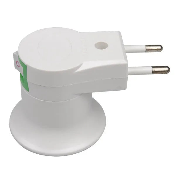 White wall plug-in E27 lamp holder with switch, bakelite construction with aluminium-plated copper lamp ring