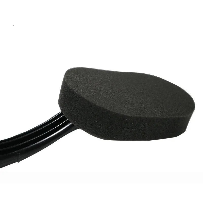 Car tyre waxing long handle sponge brush with polyester sponge head
