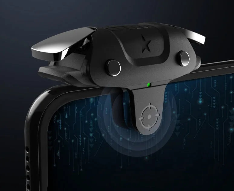 Black F5 Bluetooth mobile game controller for phones showing compact handheld design